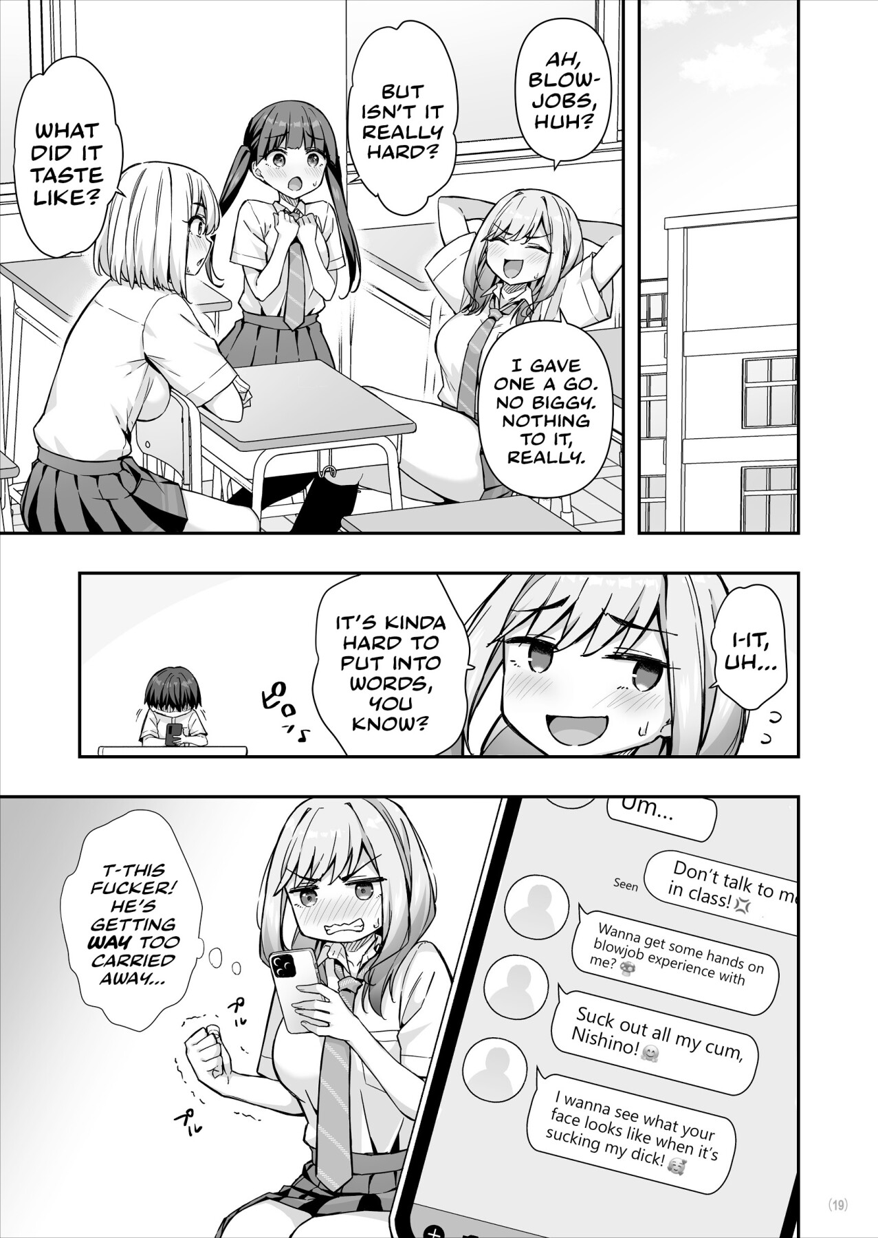 Hentai Manga Comic-The Delinquent Gyaru That I Fantasize About Found Out!-Read-20